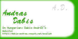 andras dabis business card